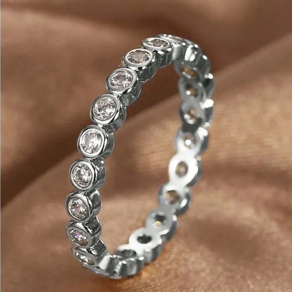 Bezel eternity ring N730 - Picture 2 of 8